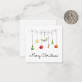 Christmas Ornaments On A String ノートカード (正面/裏面インサイチュ)