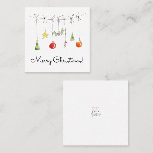 Christmas Ornaments On A String ノートカード (正面/裏面)