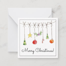 Christmas Ornaments On A String ノートカード