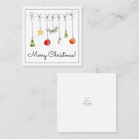 Christmas Ornaments On A String ノートカード (正面/裏面)