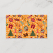 Christmas Ornaments Orange 名刺 (裏面)