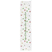 Christmas Ornaments Personalize 14 x 72 ショートテーブルランナー (正面)