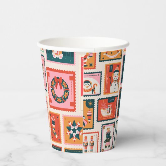 Christmas ornaments postage stmaps 紙コップ (右)