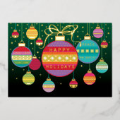 Christmas Ornaments Real Gold  箔シーズンカード (正面)