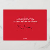 Christmas Ornaments Real Gold  箔シーズンカード (裏面)