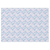 Christmas ornaments soft blue pink toile paper テーブルクロス (正面(横))