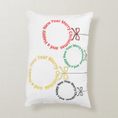 Christmas Ornaments Text Design アクセントクッション (裏面(縦))