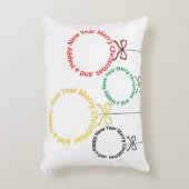 Christmas Ornaments Text Design アクセントクッション (正面(垂直))
