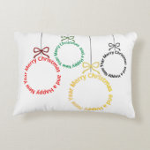 Christmas Ornaments Text Design アクセントクッション (裏面)
