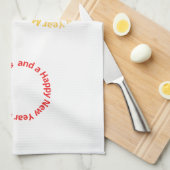 Christmas Ornaments Text Design キッチンタオル (四つ折り)