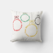 Christmas Ornaments Text Design クッション (正面)