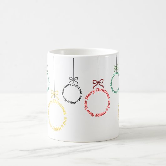 Christmas Ornaments Text Design コーヒーマグカップ (中央)