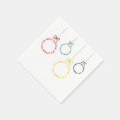 Christmas Ornaments Text Design スタンダードカクテルナプキン (角)
