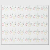 Christmas Ornaments Text Design ラッピングペーパー (フラット)