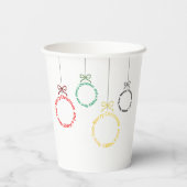 Christmas Ornaments Text Design 紙コップ (裏面)