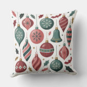 Christmas Ornaments Throw Pillow クッション (裏面)