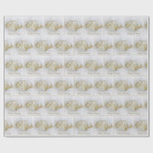 Christmas Ornaments With Gold Glitter on Satin ラッピングペーパー (フラット)