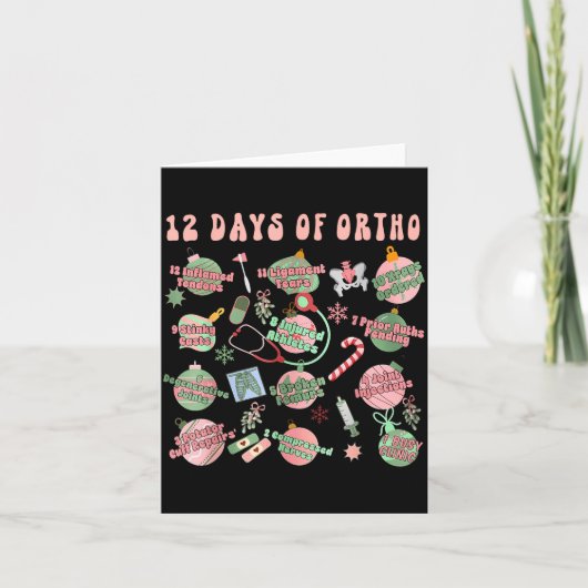 Christmas Orthopedic 12 Days Of Ortho Ortho Nurse  カード (正面)