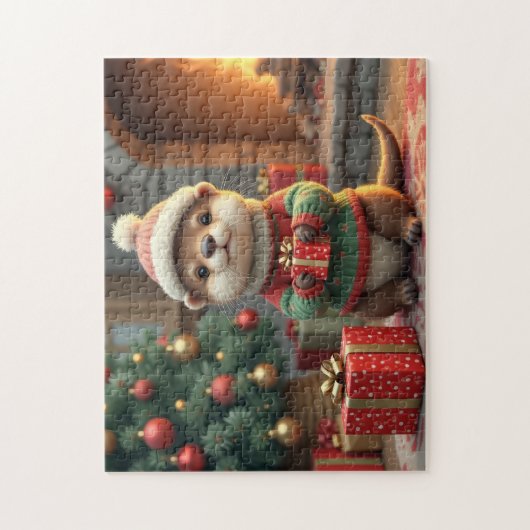 Christmas Otter ジグソーパズル (縦)