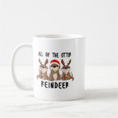 Christmas Otters Cute All Of The Otter Reindeer  コーヒーマグカップ (左)