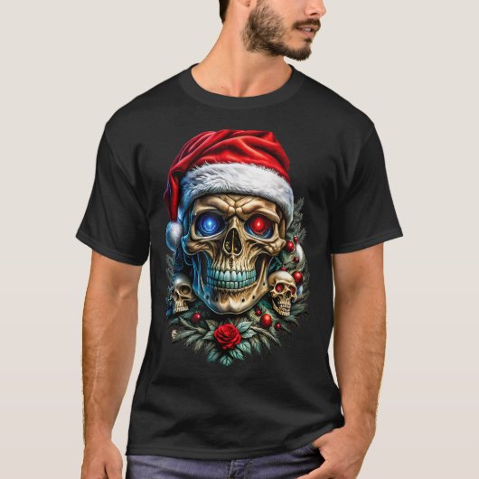 Christmas Outfit Skull Christmas Death Heavy Xmas Tシャツ (正面)