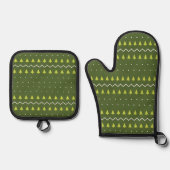 Christmas Oven Mitt and Pot Holders 鍋つかみ&鍋敷きセット (正面)
