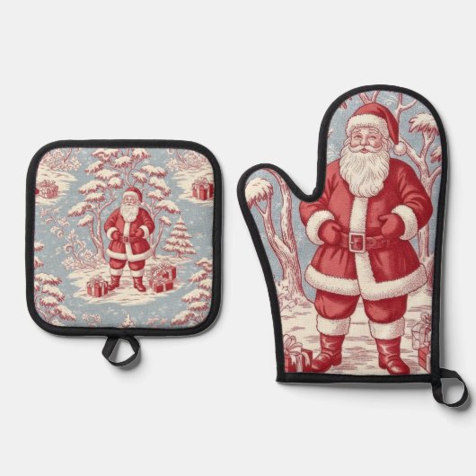 Christmas Oven Mitt & Pot Holder Set 鍋つかみ&鍋敷きセット (正面)