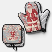 Christmas Oven Mitt & Pot Holder Set 鍋つかみ&鍋敷きセット (正面/裏面)