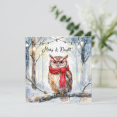 Christmas Owl カード (スタンド正面)