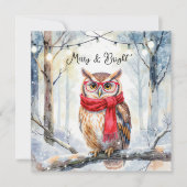 Christmas Owl カード (正面)