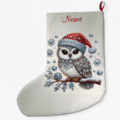 Christmas Owl Holiday Stocking ラージクリスマスストッキング (裏面)