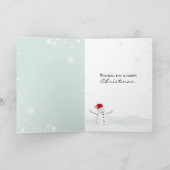 Christmas Owl with Winter Hat カード (内部)