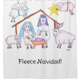 Christmas Pageant Shower Curtain シャワーカーテン