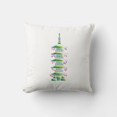 Christmas Pagoda Accent Pillow クッション (正面)