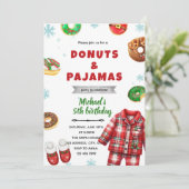 Christmas pajama donut Invitation 招待状 (スタンド正面)