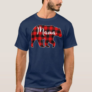 Christmas Pajama Matching Family Red Plaid Mama Be Tシャツ