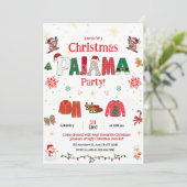 christmas pajama Party Invite for kids  招待状 (スタンド正面)