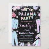 Christmas pajama party pj party invite kids  招待状 (正面)