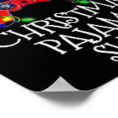 Christmas Pajama Shirt Video Game Controller Santa ポスター (角)
