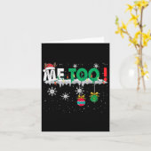 Christmas Pajamas Family Matching - Me Too  カード (黄色い花)