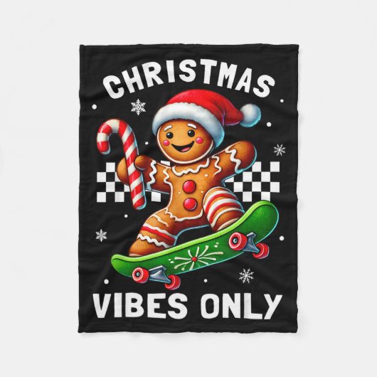 Christmas Pajamas Funny Gingerbread Ginger Christm フリースブランケット (正面)