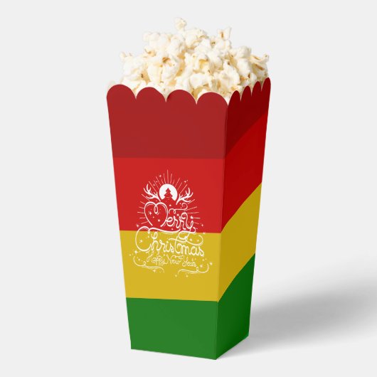 Christmas Palette Popcorn Favor Box フェイバーボックス (はじけた状態)