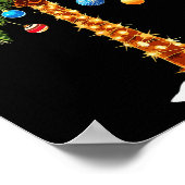 Christmas Palm Tree Hawaiian Trocal Xmas  ポスター (角)