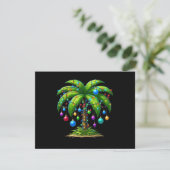 Christmas Palm Tree Light Hawaiian Tropical New Ye エンクロージャーカード (スタンド正面)