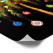 Christmas Palm Tree Light Hawaiian Tropical Xmas 1 ポスター (角)