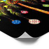Christmas Palm Tree Light Hawaiian Tropical Xmas 1 ポスター (角)