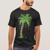 Christmas Palm Tree Tropical Holiday Design Tシャツ (正面)