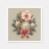 Christmas Panettone Arrangement スタンダードカクテルナプキン (正面)