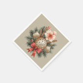 Christmas Panettone Arrangement スタンダードカクテルナプキン (角)