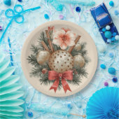 Christmas Panettone Arrangement ペーパープレート (パーティー)
